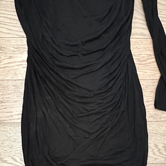 Helmut Lang Elegant Black Ruched Dress - Picture 3 of 6